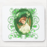 Pretty Irish Woman Vintage Design mousepads