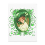 Pretty Irish Woman Vintage Design postcards