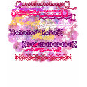 Pretty Luminous Pink Motif Ladies Tshirt Yellow