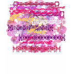 Pretty Luminous Pink Motif Ladies Tshirt Yellow