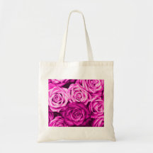 Pretty Magenta Pink Roses Flower Bouquet Bags