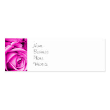Pretty Magenta Pink Roses Flower Bouquet Business Card