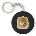 pretty male lion with blue eyes keychains