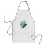 pretty mermaid sitting on rock aprons