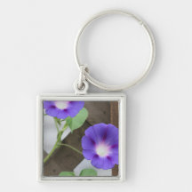 Pretty Morning Glories Keychains