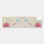 pretty neutral flower pattern bumper stickers