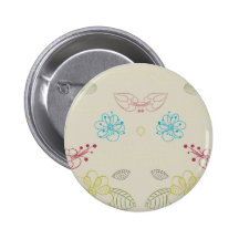 pretty neutral flower pattern button
