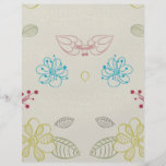 pretty neutral flower pattern personalized flyer