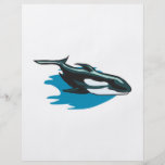 pretty orca killer whale full color flyer