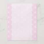 Pretty pale pink damask pattern with white. full colour flyer