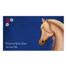 Pretty Palomino and Flowers Horse Business Cards