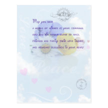 Pretty Pastel Blue Floral Irish Blessing Post Card