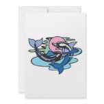 pretty pastel dolphins scene invitations