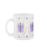 Pretty Peach And Purple Butterfly Mug