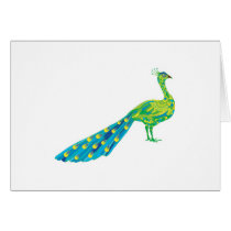 pretty peacock greeting cards