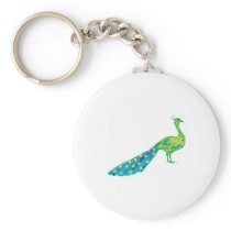pretty peacock keychains