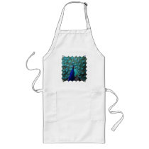 Pretty Peacock Long Apron