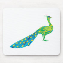 pretty peacock mouse pads