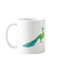 pretty peacock coffee mugs