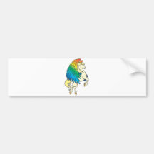 pretty pegasus rainbow winged bumper stickers