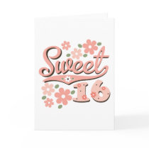 Pretty Petal Sweet 16 Greeting Card