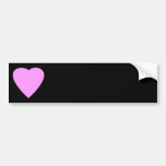 Pretty Pink and Black Love Heart. Bumper Sticker