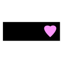 Pretty Pink and Black Love Heart. Business Card Template