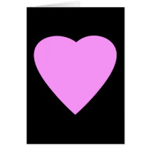 Pretty Pink and Black Love Heart. Cards