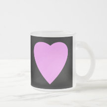 Pretty Pink and Black Love Heart. Mugs