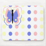 Pretty Pink And Blue Butterfly Mousepad