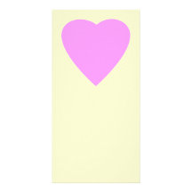 Pretty Pink and Cream Love Heart. Personalized Photo Card