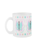 Pretty Pink And Cyan Butterfly Mug