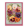 Pretty Pink and Purple Pansies Vintage Art Postcards