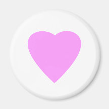 Pretty Pink and White Love Heart. Fridge Magnets