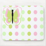 Pretty Pink And Yellow Butterfly Mousepad