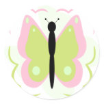 Pretty Pink And Yellow Butterfly Sticker