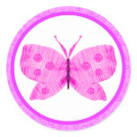 Pretty Pink Butterfly Stickers