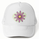 Pretty pink daisy trucker hats