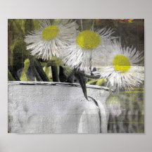 Pretty Pink Daisy-Like Flowers in a Teacup Posters