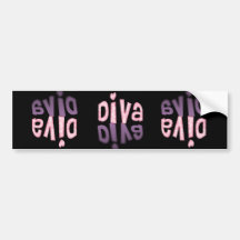 Pretty Pink Diva Design Bumper Sticker