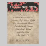 Pretty Pink Fawn White, Black & Pink Wedding Invit invitations