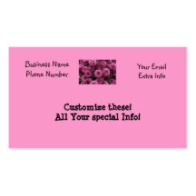 Pretty Pink Flowers Business Cards