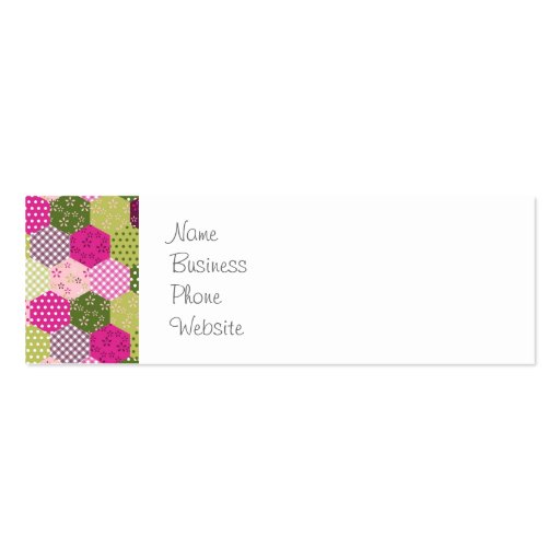Pretty Pink Green Mulberry Patchwork Quilt Design Business Card Template Zazzle Co Uk Quilt Shop Business Plan Template