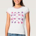 Pretty Pink & Lilac Cartoon Butterflies t-shirts