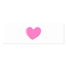 Pretty Pink Love Heart. Business Card