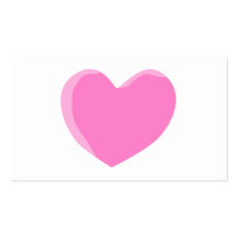 Pretty Pink Love Heart. Business Card Templates