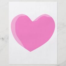 Pretty Pink Love Heart. Custom Flyer