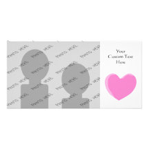 Pretty Pink Love Heart. Photo Cards