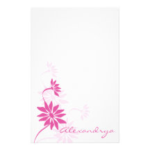 Pretty Pink Notepad Stationery Design