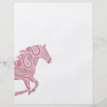 Pretty Pink Paisley Horse Flyer